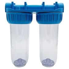 Porte filtres transparent duplex 10"